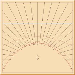 Figure 8: Horizontal Sundial - 70 N Latitude