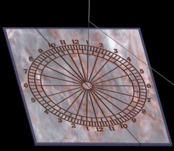Figure 4 - Horizontal Shadow Plane Sundial