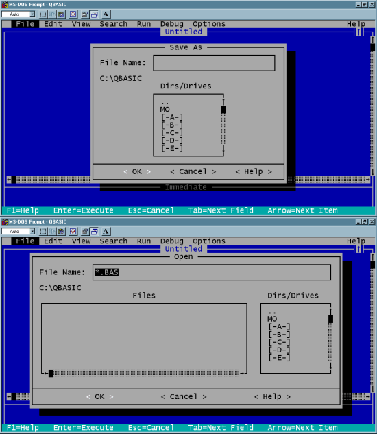 Figure 5: Organizing QBASIC Files