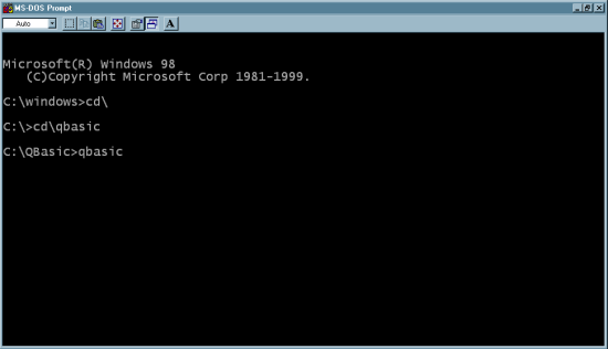Figure 1: DOS Prompt Window