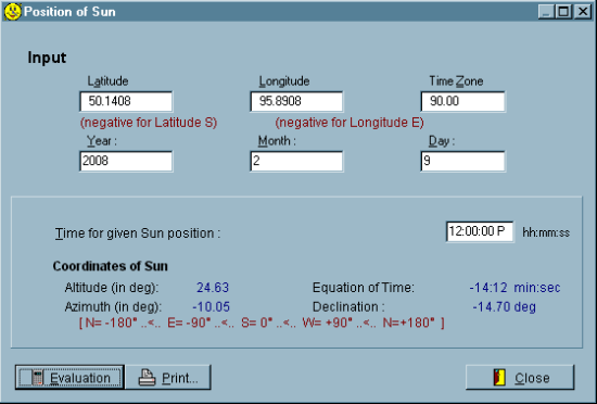 Figure 4: SONNE Features - "Position of Sun" (F10)