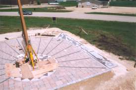 Granite tiles on the east side.