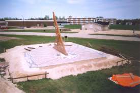 East and west tiles in position.