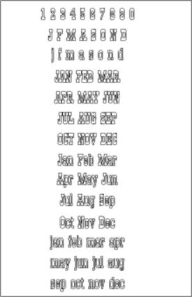 Font Template - Olde Towne No 536D