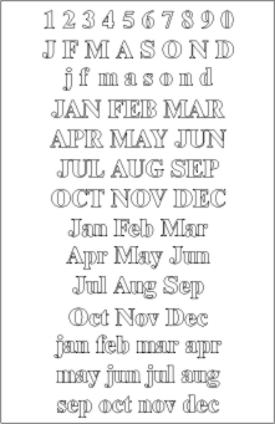 Font Template - Times New Roman MT Extra Bold