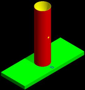 Figure 12: Vertical Cylinder Sundial with Hole to South - Cylinder Orientation