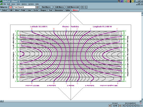 Figure 2 - Sundial with Parallel Gnomon
