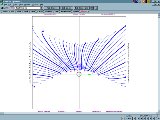 Figure 2: Horizontal Bifilar Sundial - Layers "OFF"