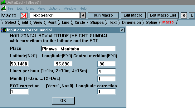 igure 4: Horizontal Box Altitude Sundial:Monthly Edition Macro