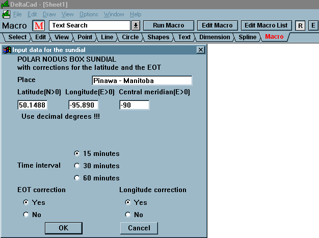 Figure 4 - Polar Gnomon Box Sundial Macro