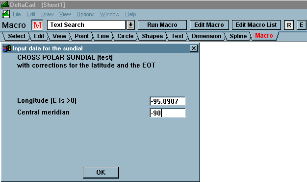 Figure 3 - Polar Cross Sundial Macro