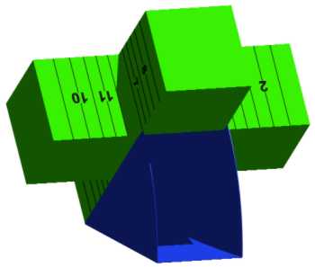 Cross Sundial - Northern Hemisphere - June - 11:30 A.M.