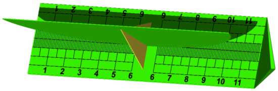 Cycloid Polar Sundial - Northern Hemisphere - December - 11:30 A.M.