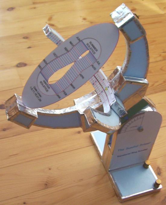 Standard Time Equatorial Ring Sundial - Analemmic Gnomon