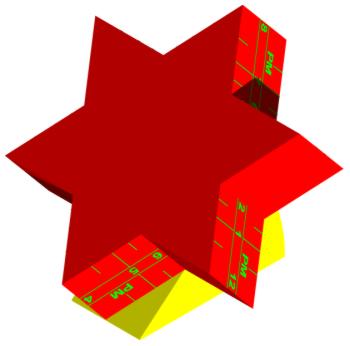 Star Sundial - Northern Hemisphere - July - 7:00 P.M.