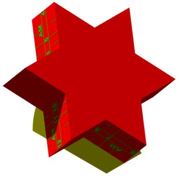 Star Sundial - Northern Hemisphere - June - 11:30 A.M.