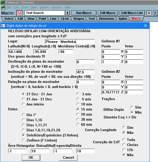 Figure 13: Modified Bifilar Sundial Macro