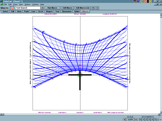 Figure 3: Horizontal Bifilar Sundial - Layers "ON"