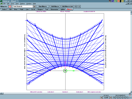 Figure 5: Horizontal Bifilar Sundial