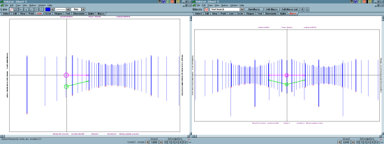 Figure 12: Bifilar Sundial with Vertical Hour Lines
