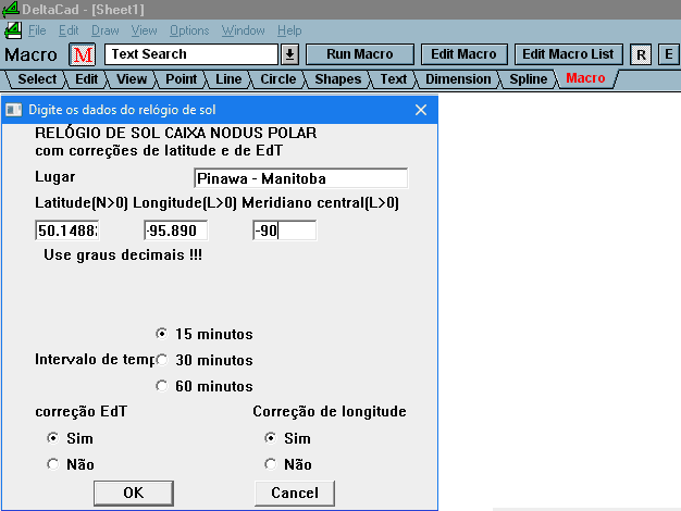 Figure 4 - Polar Gnomon Box Sundial Macro