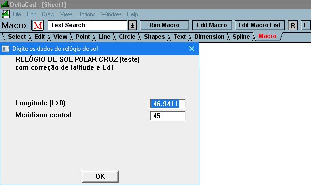 Figure 3 - Polar Cross Sundial Macro