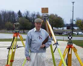 Barrie Burnett with some of his equipment.